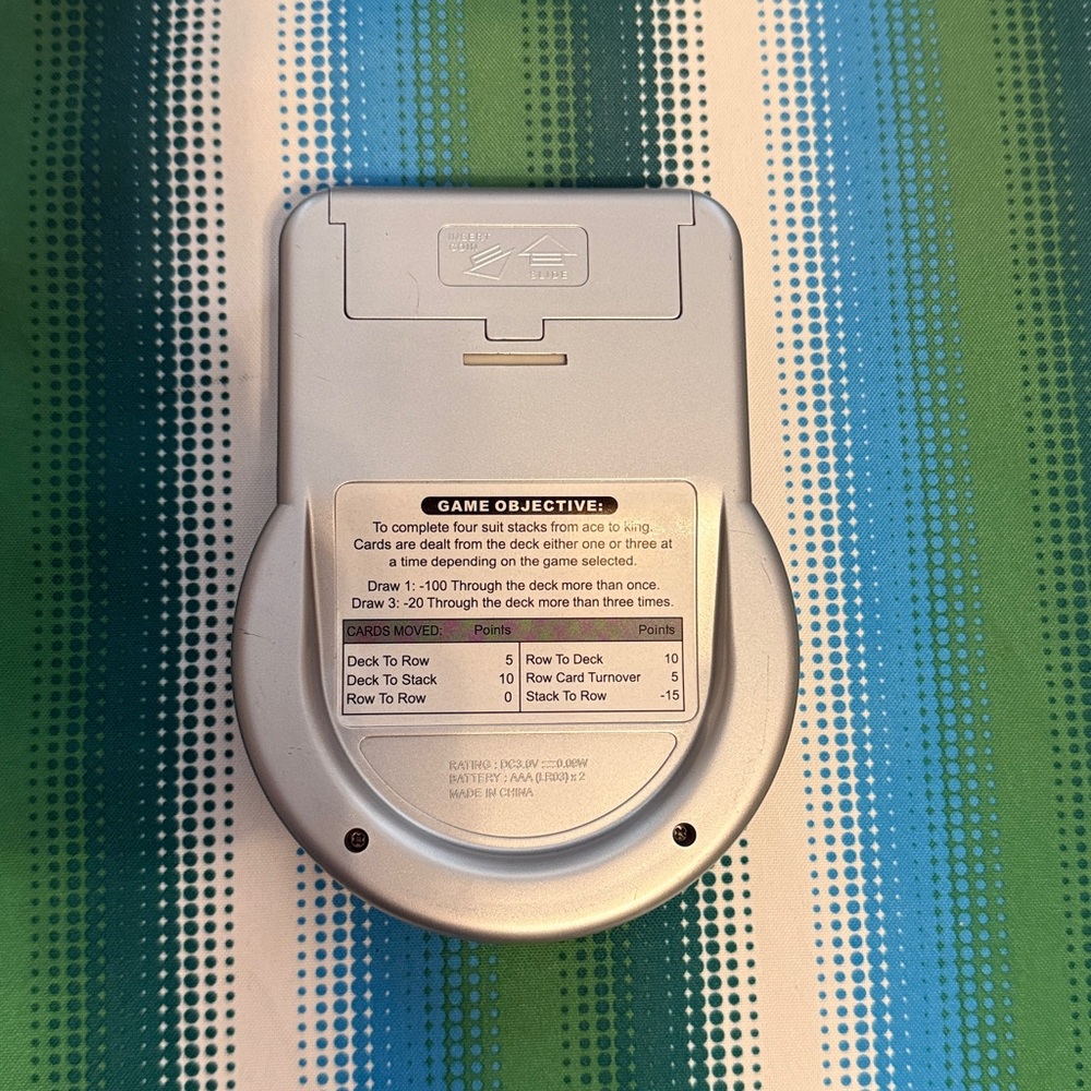 Solitaire Silver Handheld Electronic Game - Picture 3 of 4